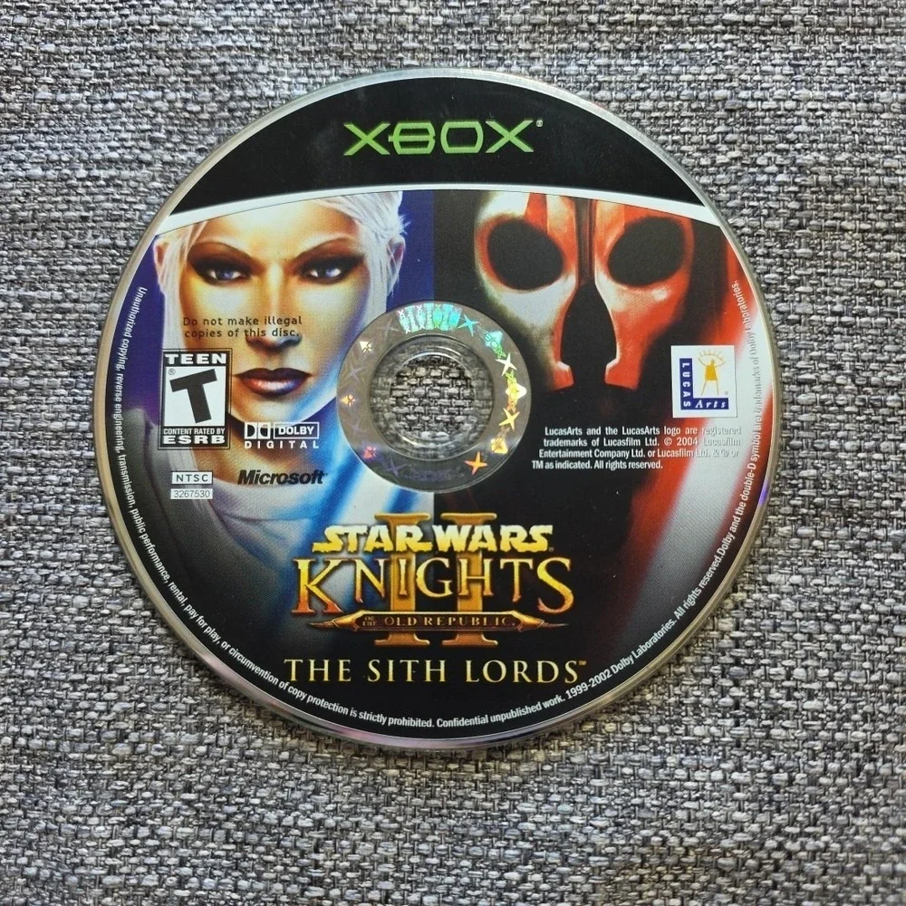Star Wars Knights of the Old Republic II 2 Sith Lords Xbox Tested And Working